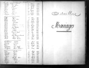Tables décennales des mariages (1873- 1882)