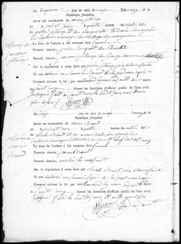 Naissances, mariages, décès (1803-1812)