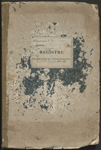 Délibérations du conseil municipal. 25 novembre 1838-20 mai 1863