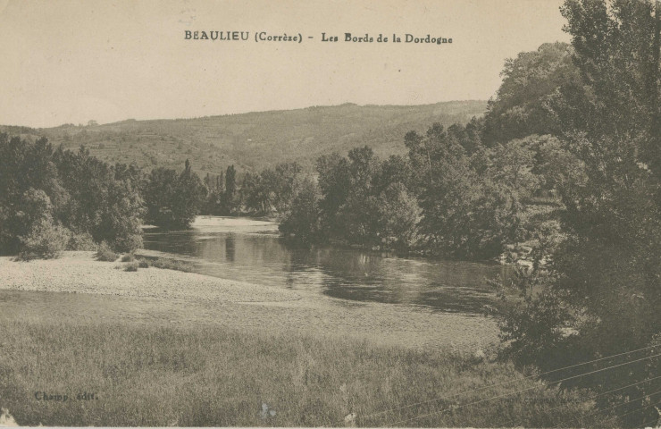 Beaulieu-sur-Dordogne : "Beaulieu (Corrèze) - Les bords de la Dordogne".