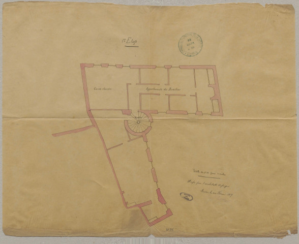 Contentieux entre la ville de Brive et Clapier, architecte de la ville, suite aux travaux de restauration du vieux collège, du collège de jeunes filles et à des travaux divers.