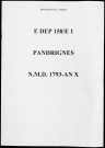Naissances, mariages, décès (1793-1802)