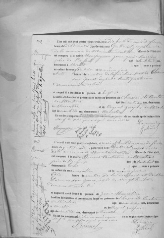 Naissances, mariages, décès (1883-1892)
