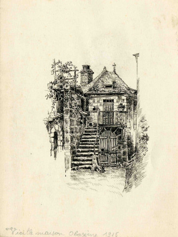 Maison avec escalier.