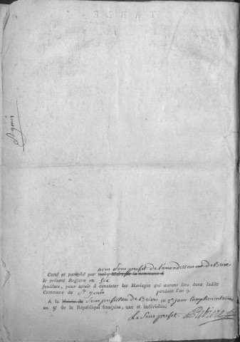Mariages an IX - 1831 (1801-1831)