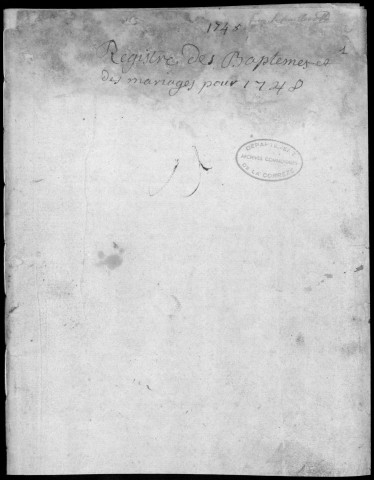 Baptêmes, mariages, sépultures (1748-1774)