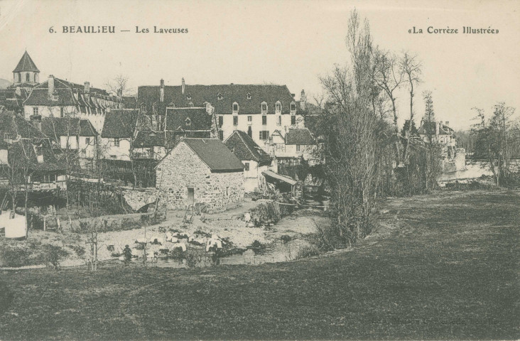Beaulieu-sur-Dordogne : "6. Beaulieu - Les laveuses - La Corrèze illustrée".