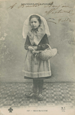 Folklore : "Souvenir du Limousin - 197 - Bébé barbichet".