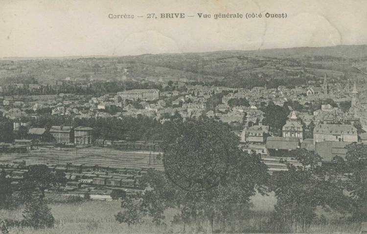 Brive-la-Gaillarde : "Corrèze - 27. Brive - Vue générale (côté Ouest)" .