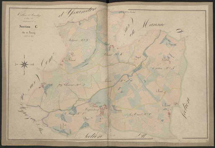 Tableau d'assemblage de la section C du Bourg