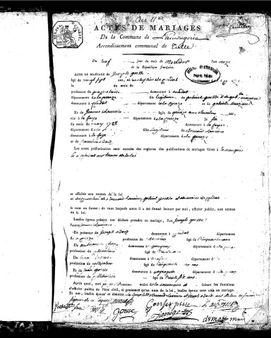 Mariages (1803-1848)