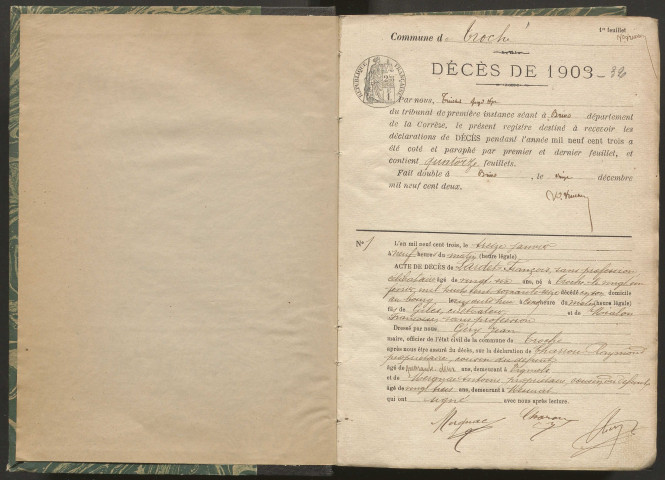 Décès (1903-1932).