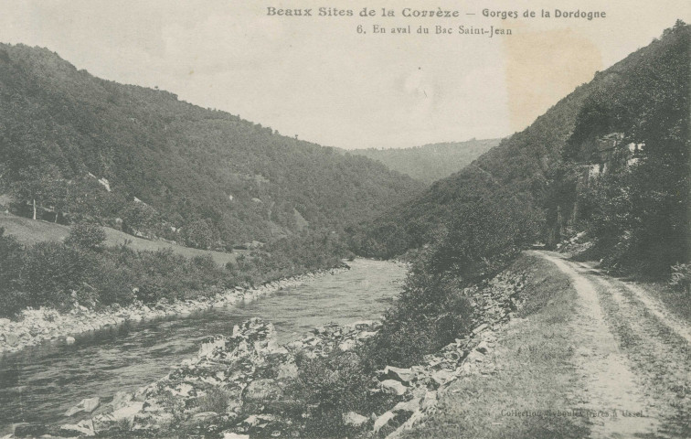 Bassignac-le-Haut : "Beaux sites de la Corrèze - Gorges de la Dordogne - 6. En aval du bac St-Jean".