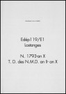 Naissances, Table des naissances, mariages, décès (1793-1802)