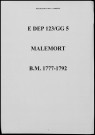 Baptêmes, mariages (1777-1792)