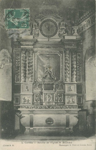 Bilhac : "2. Corrèze - Rétable de l'église de Bilhac".