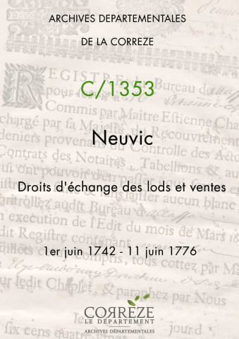 20 avril 1784-29 décembre 1789