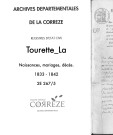 Naissances, mariages, décès (1833-1842)