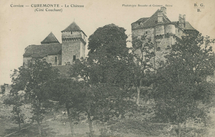 Curemonte : "Corrèze - Curemonte - Le château (côté Couchant)".