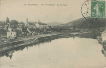 Argentat : "51.- Argentat - Vue panoramique - La Dordogne".