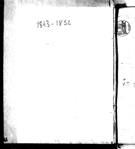 Naissances, mariages, décès (1843-1852)