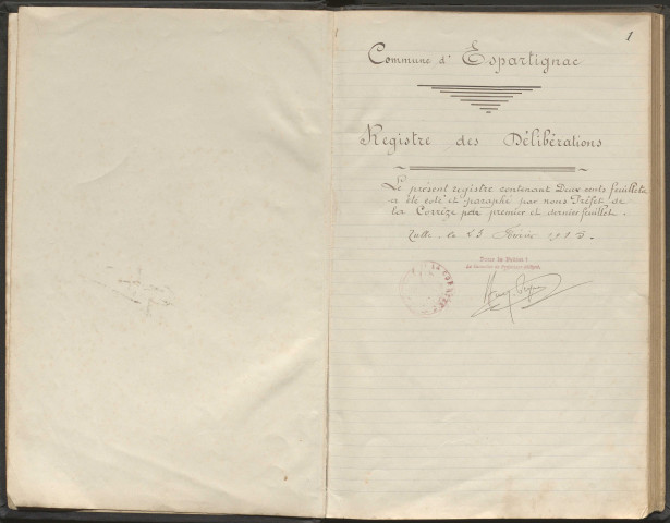 Délibérations du conseil municipal. 11 juillet 1915-14 avril 1935