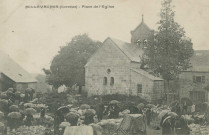 Millevaches : "Millevaches (Corrèze) - Place de l'église".