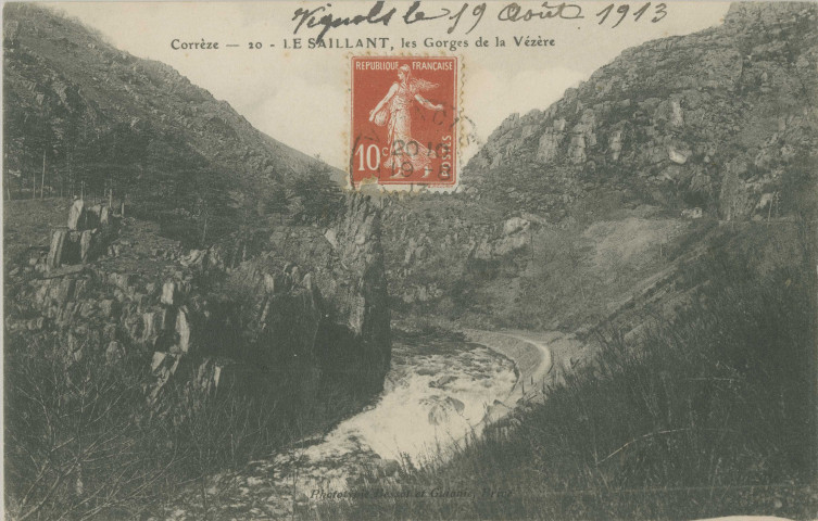 Allassac : "Corrèze - 20 - Le Saillant, les gorges de la Vézère".