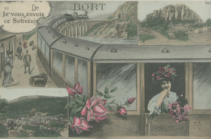 Bort-les-Orgues : "De Bort je vous envoie ce souvenir".