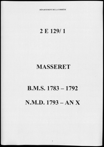 Baptêmes, mariages, sépultures puis naissances, mariages, sépultures (1783-1802)