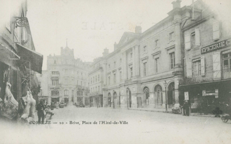 Brive-la-Gaillarde : "Corrèze - 20 - Brive, place de l'hôtel-de-ville".