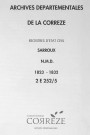 Naissances, mariages, décès (1823-1832)