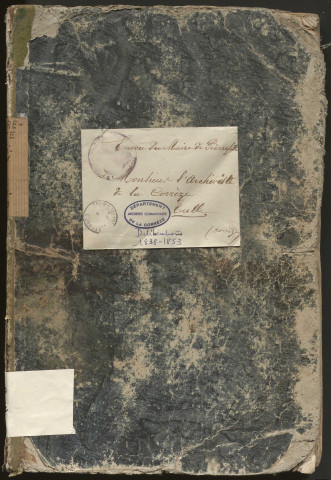 Délibérations du conseil municipal. 20 mai 1838-23 juin 1853