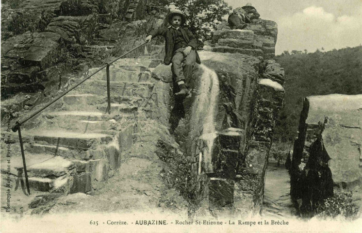 "625 - Corrèze - Aubazine. - Rocher Saint-Etienne - La Rampe et la Brèche".