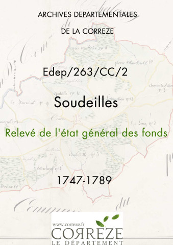 Relevé de l'état général des fonds. 1747-1789