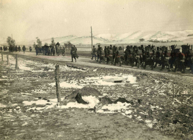 Infanterie anglaise en transit.