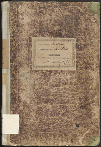 Délibérations du conseil municipal. 24 septembre 1848-24 mai 1854