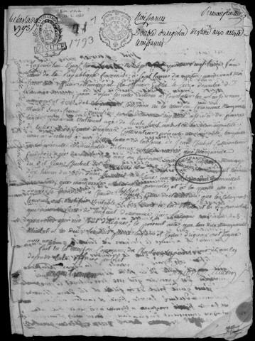 Naissances, mariages, décès (1793-1802)