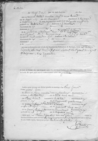 Mariages (1821-1836)