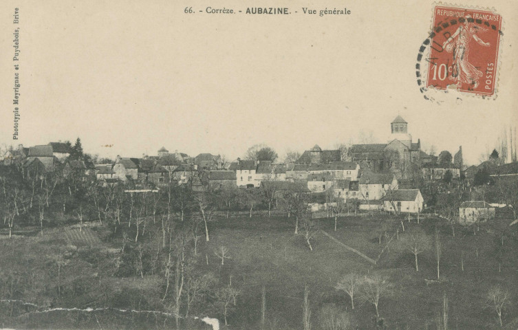 Aubazine : "66 - Corrèze - Aubazine - Vue générale".