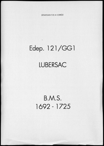 Baptêmes, mariages, sépultures (1692-1725)