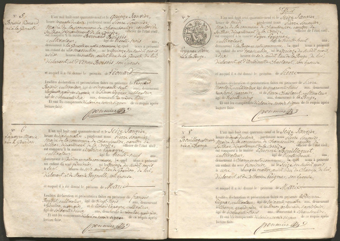 Naissances (1849-1858)
