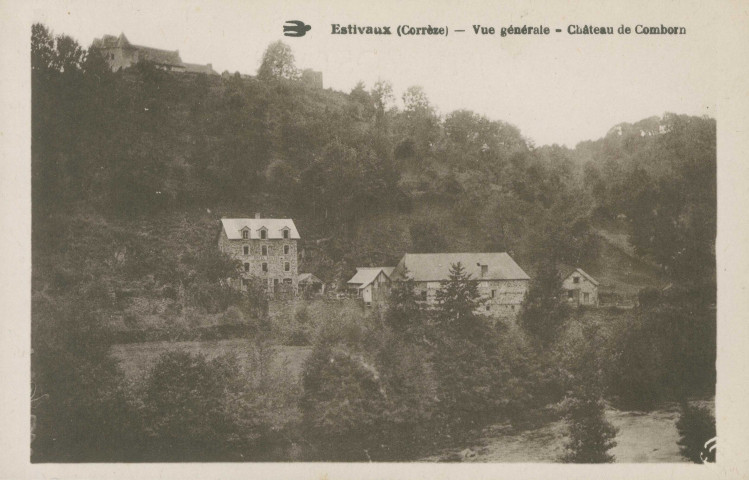 Estivaux : "Estivaux (Corrèze) - Vue générale - Château de Comborn".