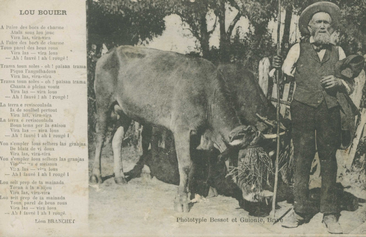 Folklore : "Lou Bouier". Texte en limousin de Léon Branchet.