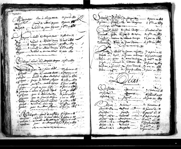 Tables décennales des décès (1803-1812)