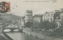 Tulle : "1. Tulle - Pont de la mairie et quai Baluze".