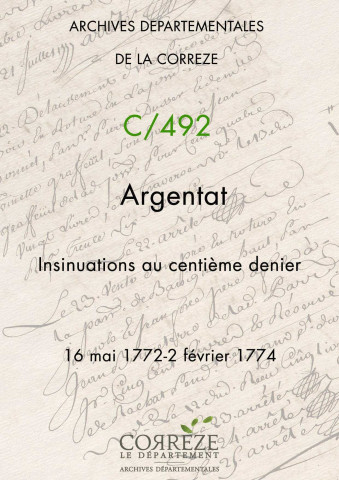 16 mai 1772-2 février 1774