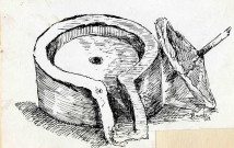"Meule de la cella méridionale du fanum".
