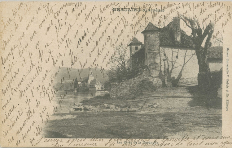 Beaulieu-sur-Dordogne : "Beaulieu (Corrèze) - Les rives de la Dordogne".