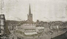 "Tulle : Place Municipale et Place Gambetta".